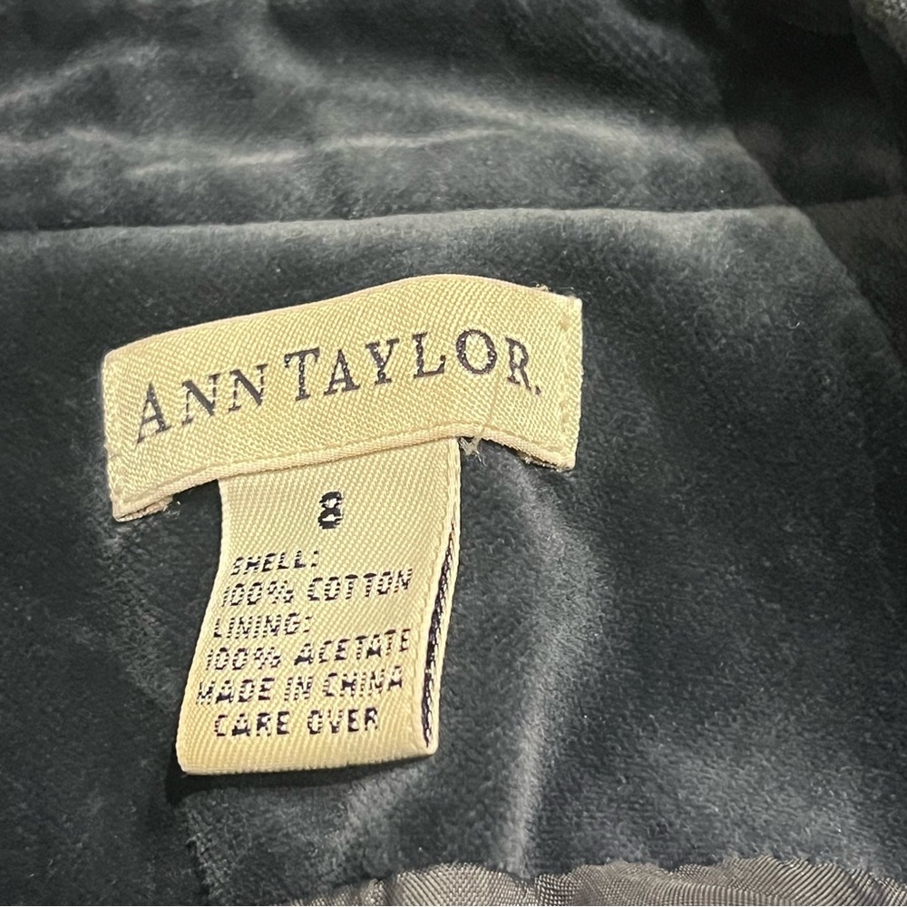 Ann Taylor Navy Velvet Pea Coat - Picture 4 of 4